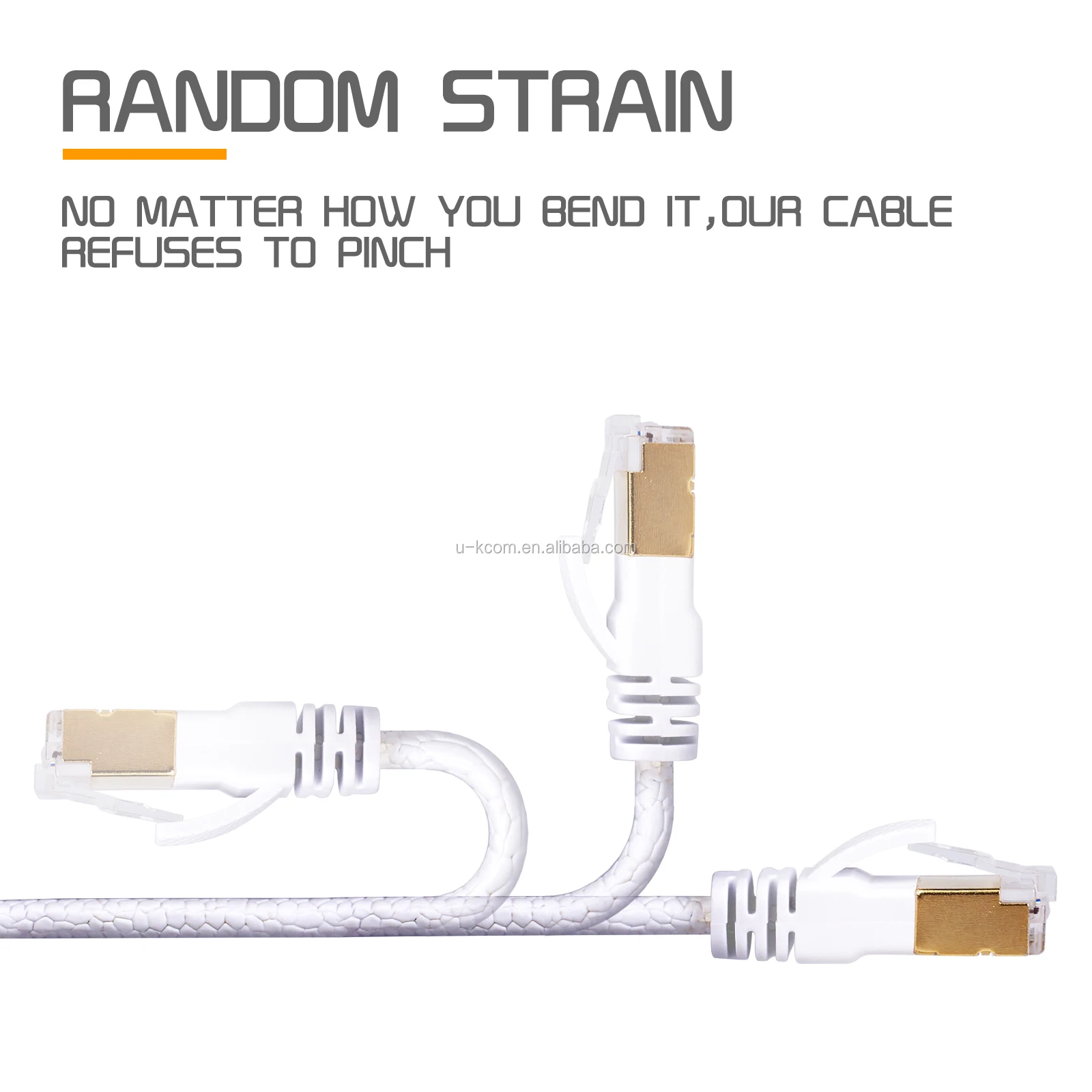 U Kcom Patented Product Rj45 Ftp Slim Cat8 Network Ethernet Patch Cable