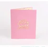 3D stereoscopic creative greeting cards Luoyang peony blessing card Custom birthday blessings