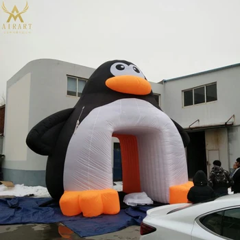 Giant Penguin Channel For Winter Decoration Inflatable Penguin