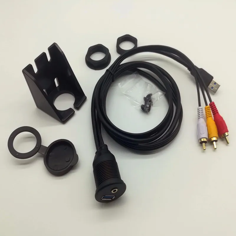 Waterproof Rca Cable Flush Mount Car Aux Audio Cable Usb Boats