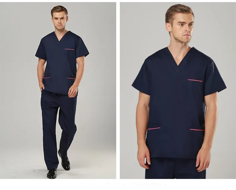 2019 Medical Scrubs Clothing Uniform Dropshipping V Neck Poly Cotton
