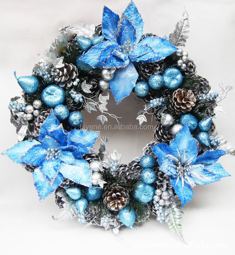 New Christmas Wreath 12 Inch High Quality Blue Christmas Pinecone Wreath Decoration Handmade Flower Wreath Buy Christmas Wreath 12 Inch Christmas Pinecone Wreath Handmade Flower Wreath Product On Alibaba Com