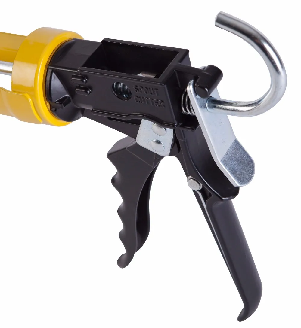 SANJIAN Professional Caulking Gun 12:1 Ratio - Smooth Rod, Adjustable Thrust, Less Drip Caulk Gun For 10oz Tubes, All-Steel Construction