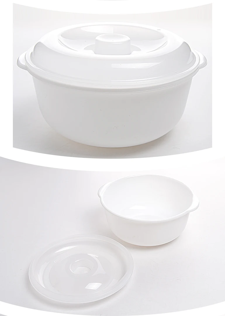 Hot Plastic Soup Bowl With Lid Microwave Oven Bowl Set Customized ...