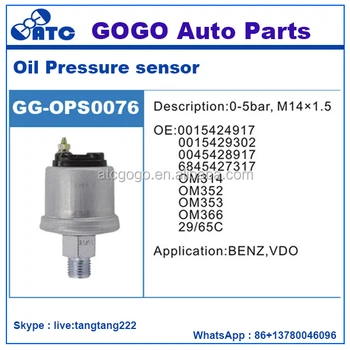bar sensor pressure 5 M14*1.5 Oil 0 Pressure Mercedes For Sensor 5bar Oem Vdo bar sensor pressure 5 M14*1.5 Oil 0 Pressure Mercedes For Sensor 5bar Oem Vdo