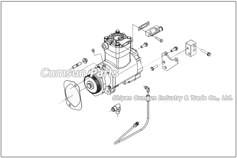 Holset Model Ss296c Water Cooled Air Compressor 3558006 For Liugong