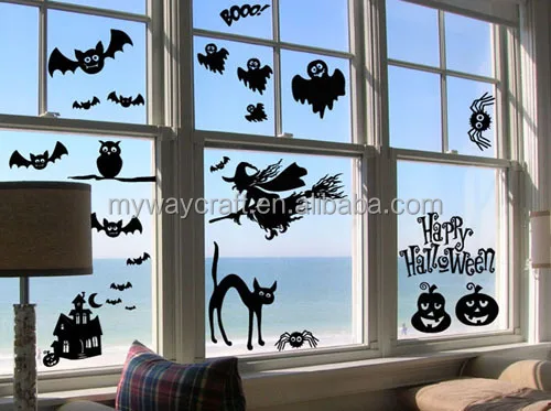 Large Halloween Witch Party Vinyl Wall Stickers Halloween Window Decor Large Halloween Witch Party Vinyl Wall Stickers Halloween Window Decor