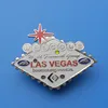 metal customize pin for las vegas, world financial group lapel pin with bling led light