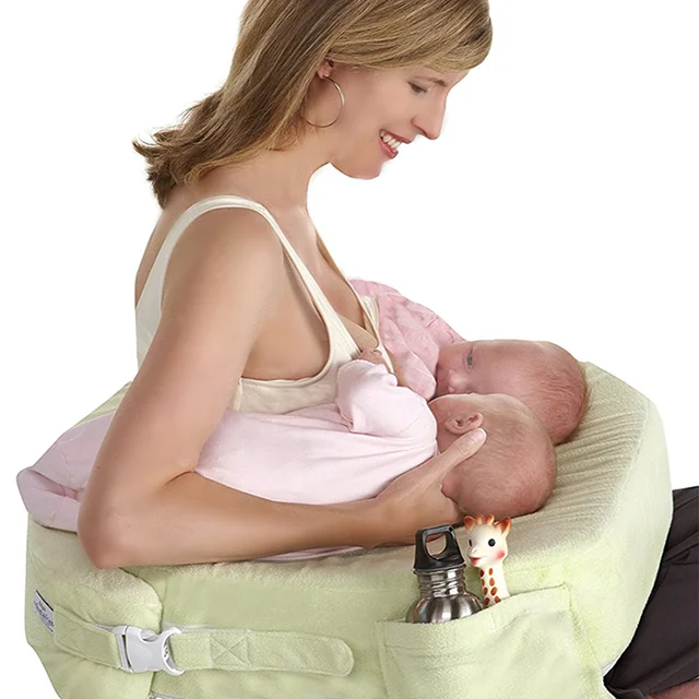 Pure Cotton Cover Twin Baby Nursing Pillow With Milk Bottle