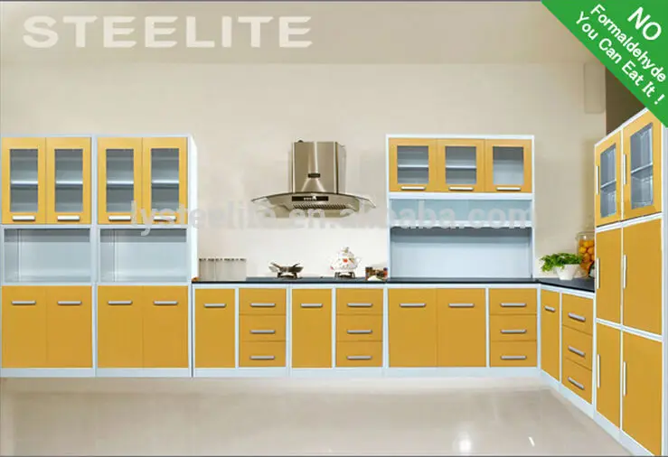 White Metal Kitchen Cabinets Aluminium Kitchen Cabinet Steel