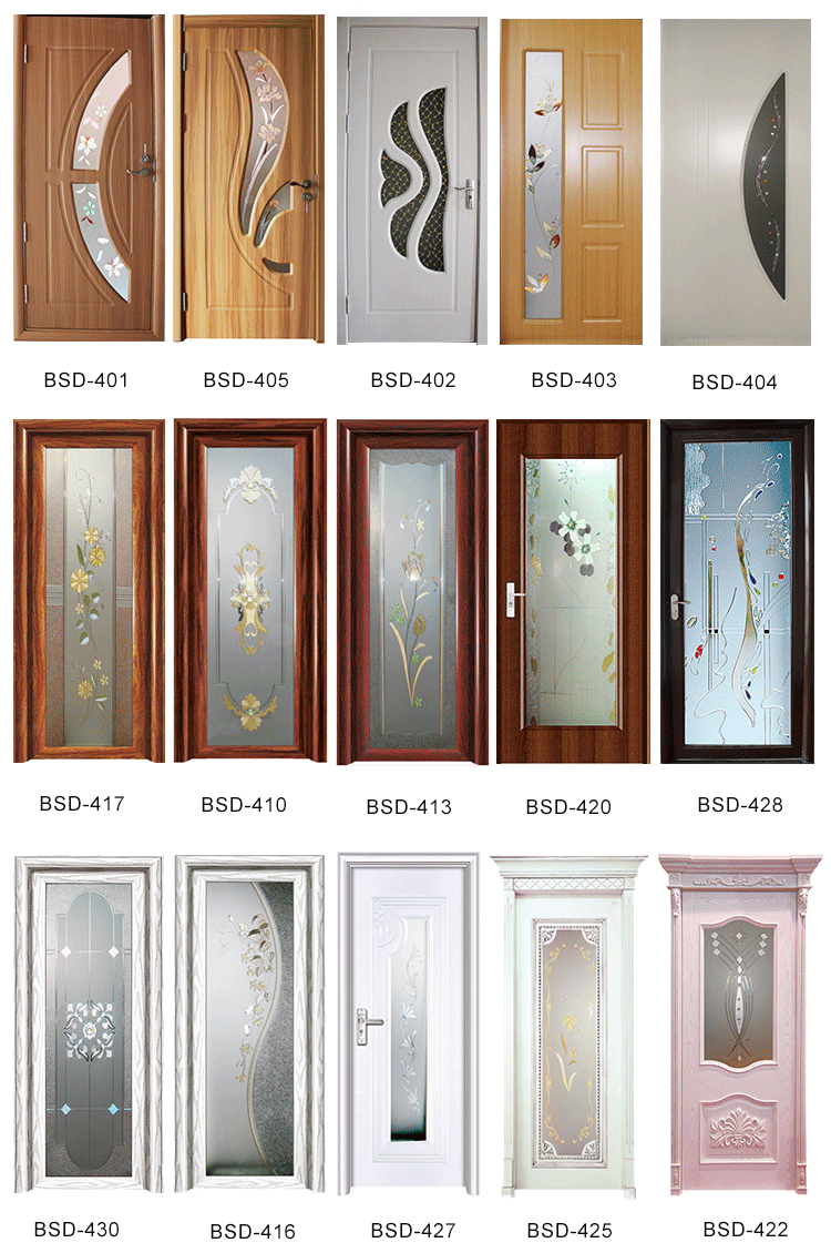 Waterproof Interior Aluminum Alloy Fiberglass Bathroom Silding Door
