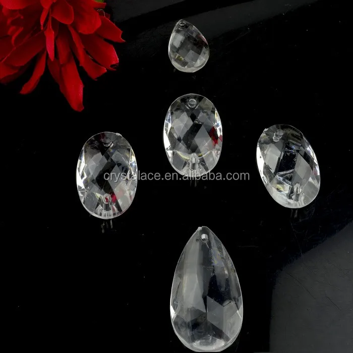 Loose glass / acrylic beads decorative Curtain /chandelier stones with holes for decoration