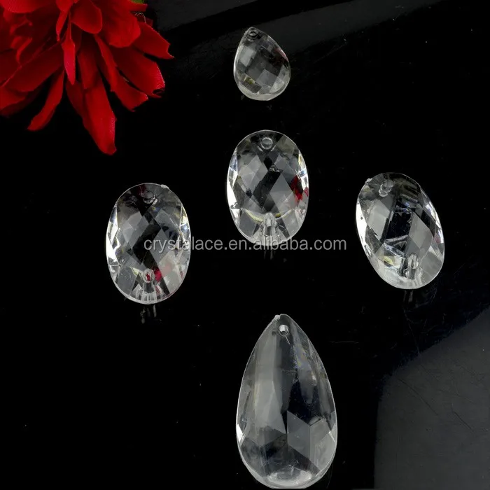 Fashion dazzle Waterdrop clear glass beads, stones for chandelier decoration china