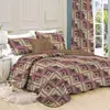 2017 amazon hot style 100% Polyester Printed Microfiber Fiber patchwork quilt