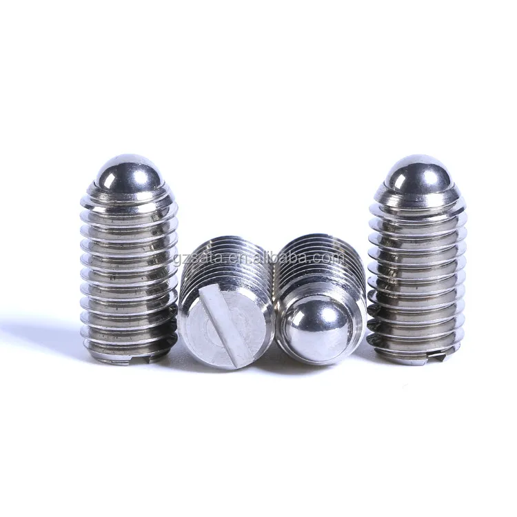 Slotted Spring Ball Plunger Ball Tip Grub Set Screws
