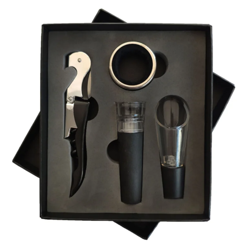 Custom Logo Corkscrew Luxury Wine Accessories Wine Opener With Gift Box