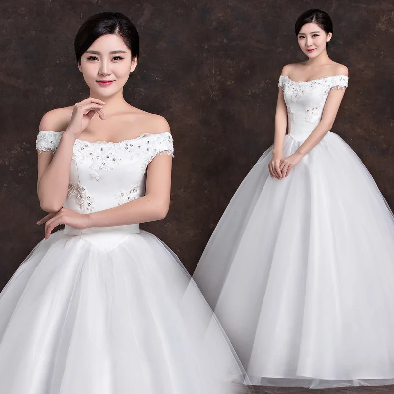 off shoulder a line gown