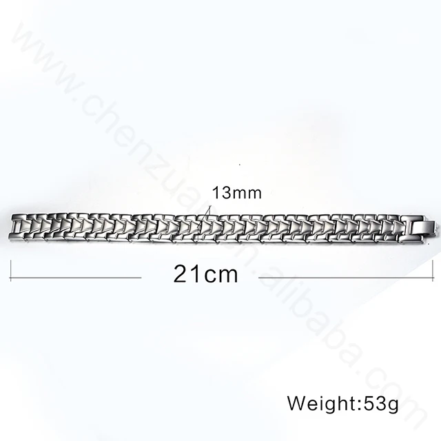 Unique design of stainless steel energy male magnet bracelet, germanium health bracelet fatigue resistance.jpg