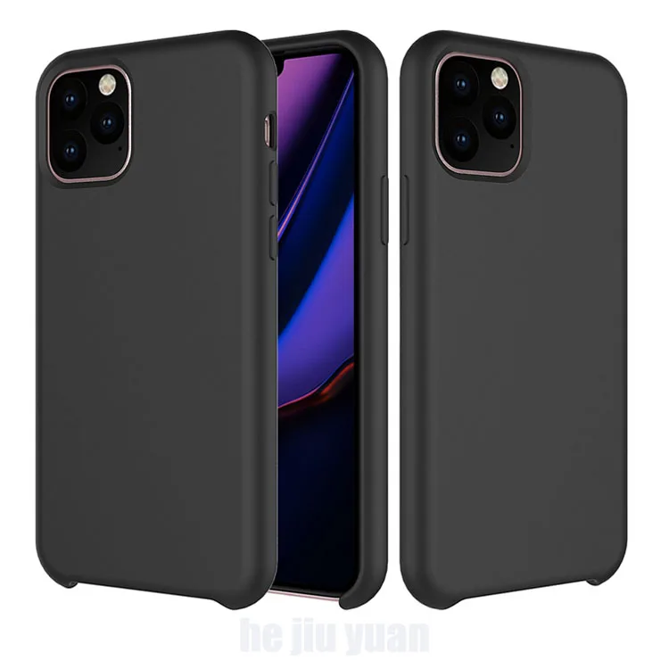 Best Selling Case for iPhone 11 Pro Max Liquid Silicone Candy Gel Rubber Soft Microfiber Cushion Cover Case