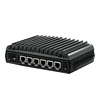 Micro Linux Intel 5th core i7 thin client Barebone 6 lan fanless low cost mini computer desktop pc