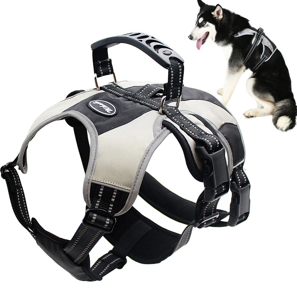 Wholesale Reflective Adjustable No Pull Padded Big Dog Harness Custom