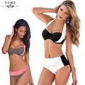 2016 New Sexy Bikinis Women Swimsuit High Waisted Bathing Suits Swim Halter Top Push Up Bikini