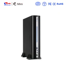 10 pcs Realan 2007C Vertical Mini ITX Case With Fan USB Audio HDD SATA, Small ATX Cases For PC