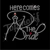 Hotfix Sequins Here Comes The Bride Iron On Appliques Design Heat Transfers