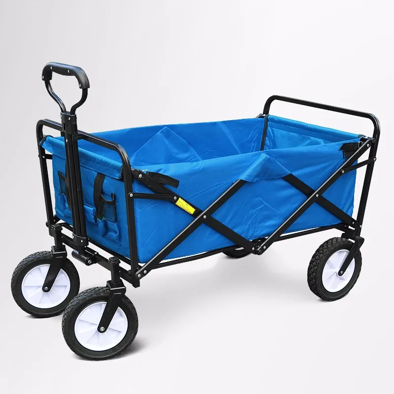 Folding Camping Wagon Cart Collapsible Sturdy Steel Frame Garden Beach ...