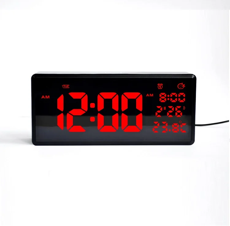 Desktop & Wall Mounted Large Digital Display Square Led Clock Buy Red