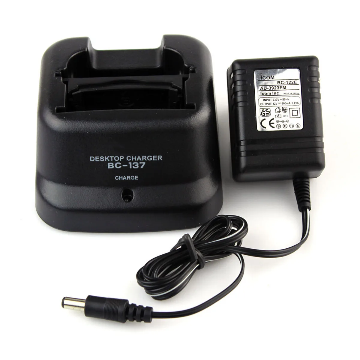 New Black 110v Radio Battery Charger Bc-137 For Icom Bp-209n/210n Ic- V ...