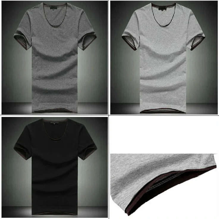 Fashion u wide neck men stylish 100 cotton wholesale blank t shirts ...