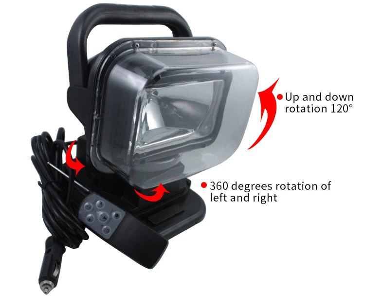 Boat spotlight 100W HID xenon rotating remote control searchlight auto 4WD