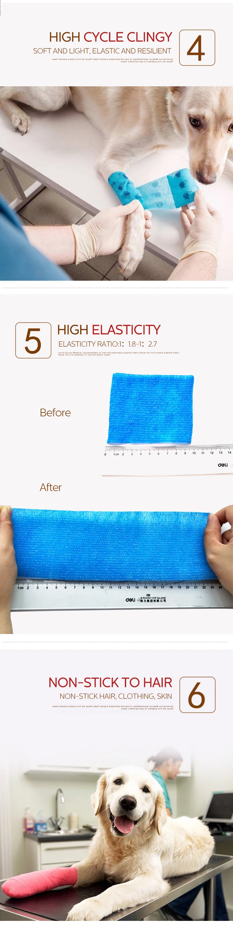 Nonwoven Printed Veterinary Cohesive Vet Wrap Medical Bandage Buy