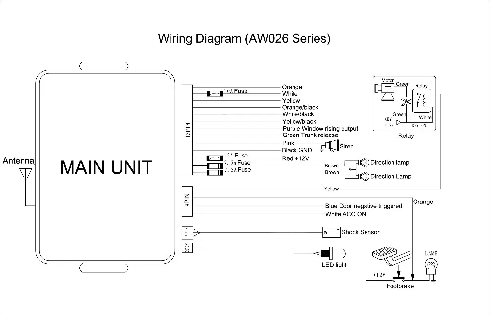 13 Pin Car Alarm Wiring Diagram from sc01.alicdn.com