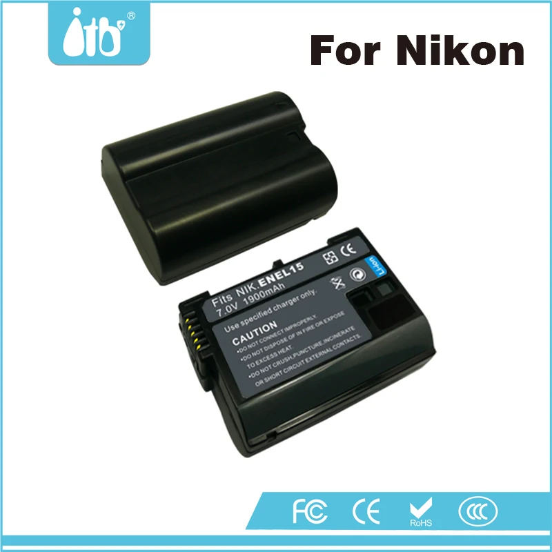 Product Suppliers: ITB EN-EL15 Ultra High Capacity Lithium Lon Polymer
Battery Replacement for Nikon Camera.