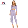 women's casual jacket front zipper closure elastane at bottom hem & cuff point collar-neck long sleeves waist drawstring jacket