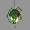 Big round leaf pendant led flower plant pot light