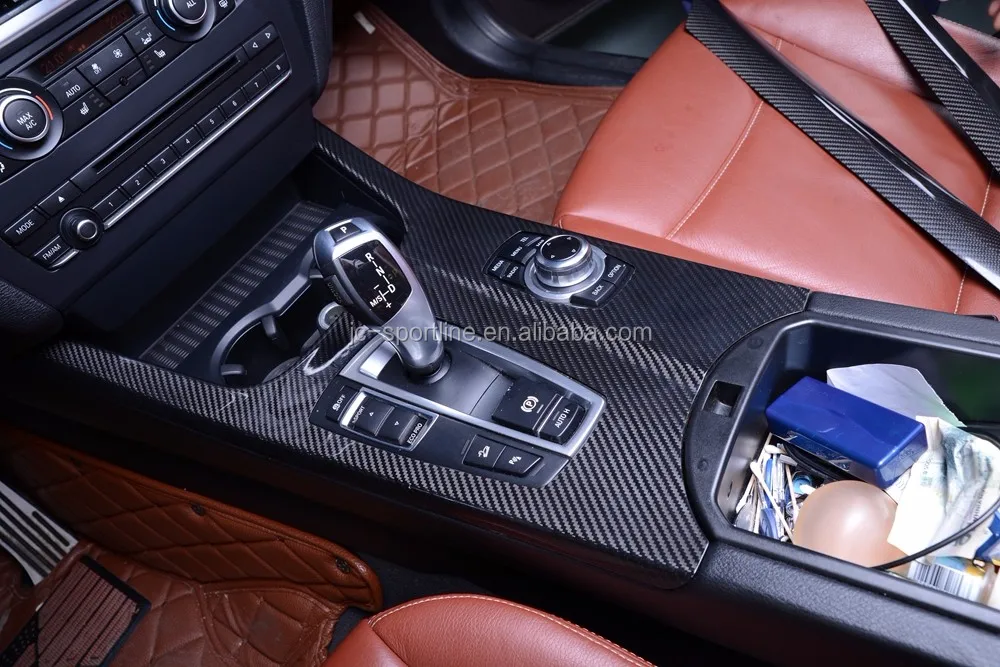 6pcs/set Carbon Fiber Interior Trim Dashboard For Bmw F25 X3 F26 X4 Lhd