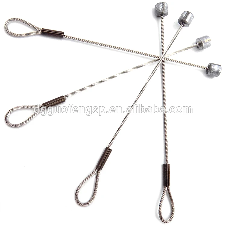 Custom Made Coated 316 Stainless Steel Wire Rope Eyelets Cable Sling