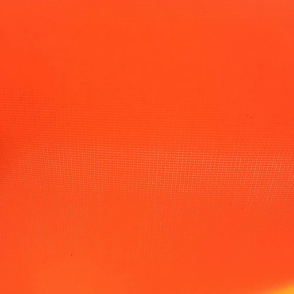 210d尼龙荧光橙防紫外线pu涂层风衣面料 