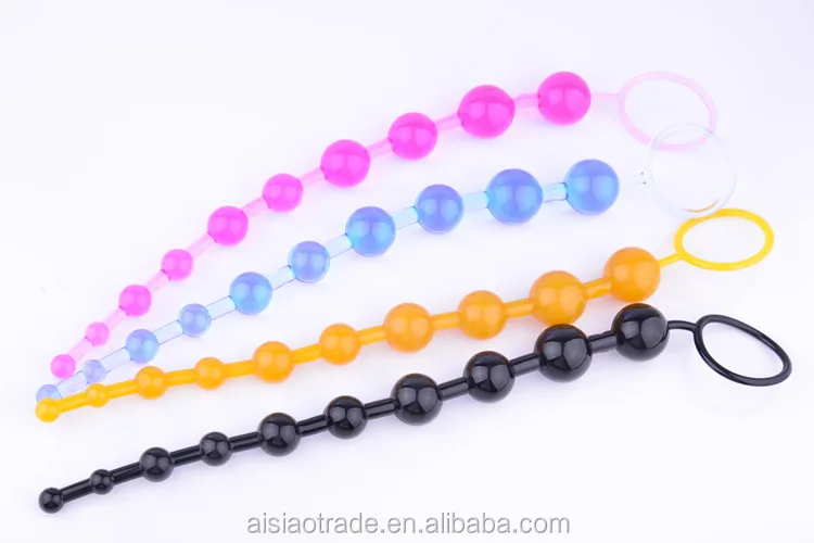Popular Adult Soft Silicone Butt Plug Toy 10 Beads G String Anal Beads 4112