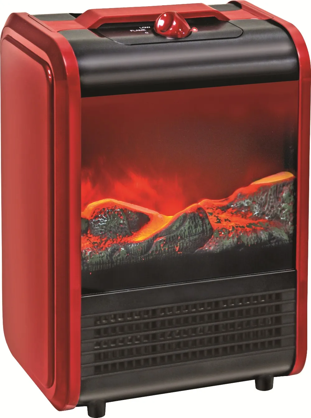 Mini Freestanding Desktop Electric Fireplace Heater With Rocker
