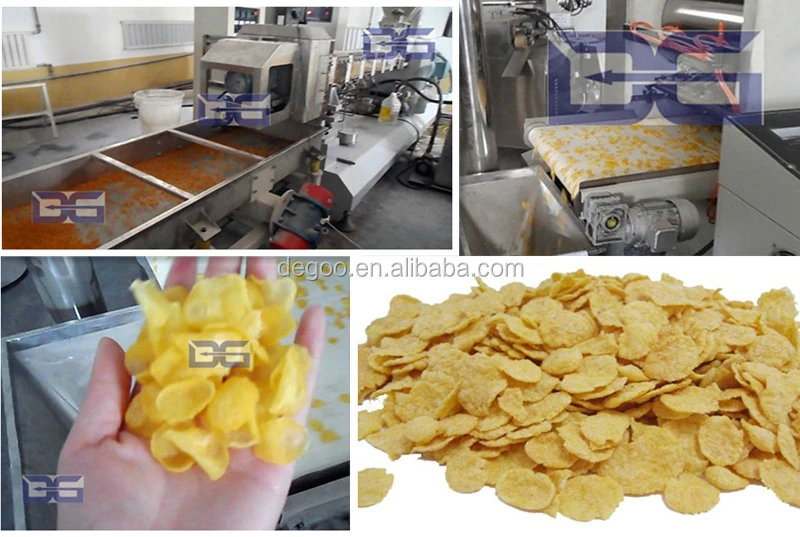 Hot Sale Made In China Corn Chips Machine/Corn Flakes Machine Manufacturer/Breakfast Cereal Making Machine Factory Price