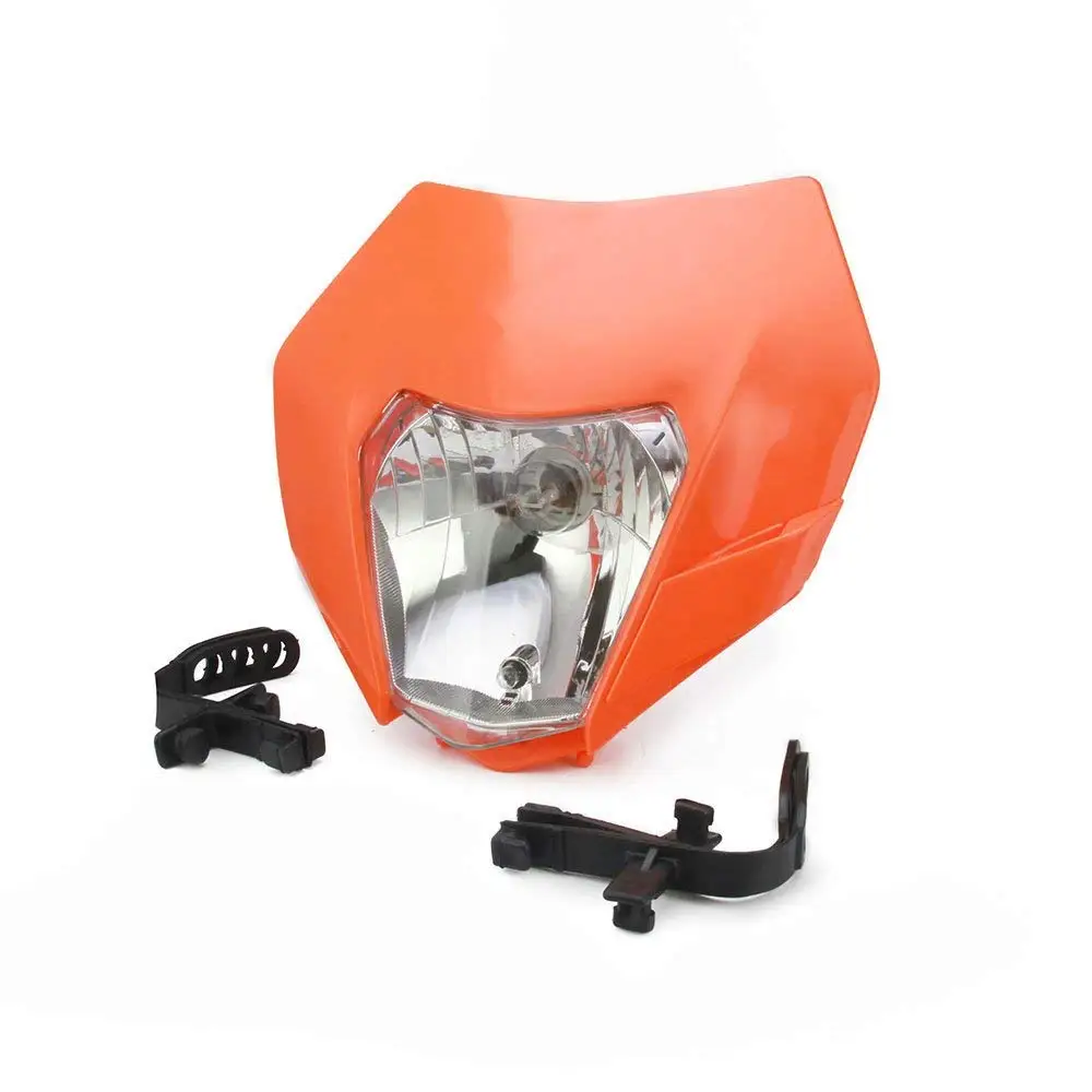 JFG RACING Dirt Bike Headlight Motorcycle Head Light Fairing Mask Day Running Light For 2017 KTM EXC250 SX250 SXF250 EXC450 SX350 SXF450 EXC525 640LC4 Dirt Bike Motocross Enduro Supermoto