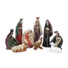 Christmas Home Decor Holy Family Figurine Colorful Porcelain Nativity Set