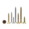 Double flat head pozi drive DIN7505 zinc plated chipboard screw