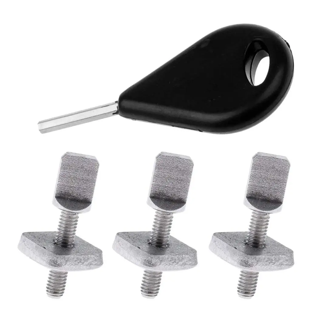 Jili Online 3pcs Surf Fin Box /& Fin Key with Screws for FCS Plastic Surfboard 5 Degree or 9 Degree