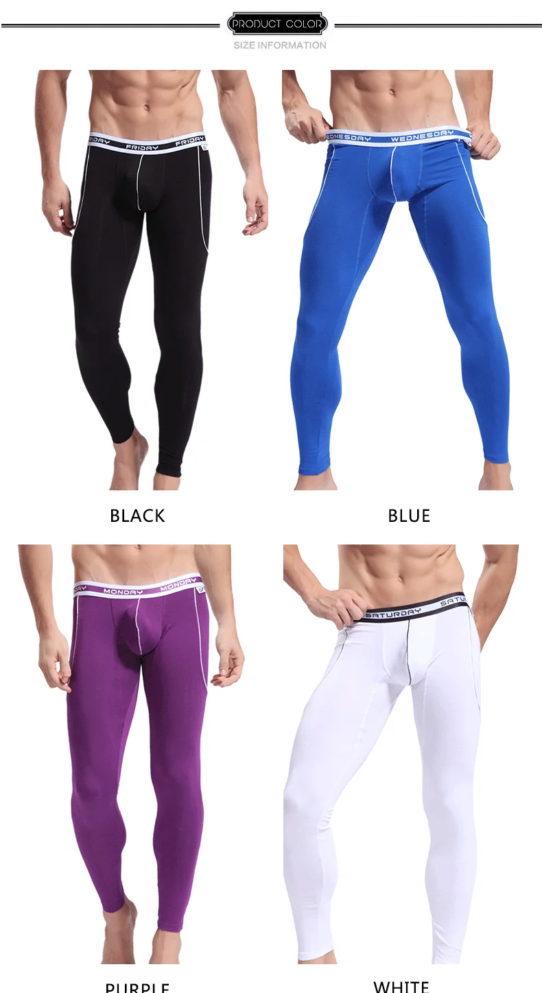 Wholesale Heated Thermal Underwear Thick Long Johns Men Solid Color