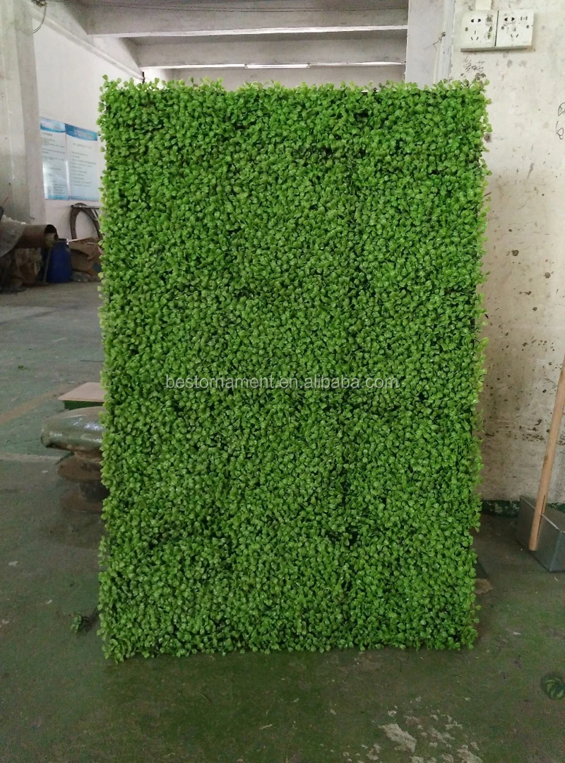 New Arrival Plastic Grass Wall Backdrop For Wedding With Round Metal